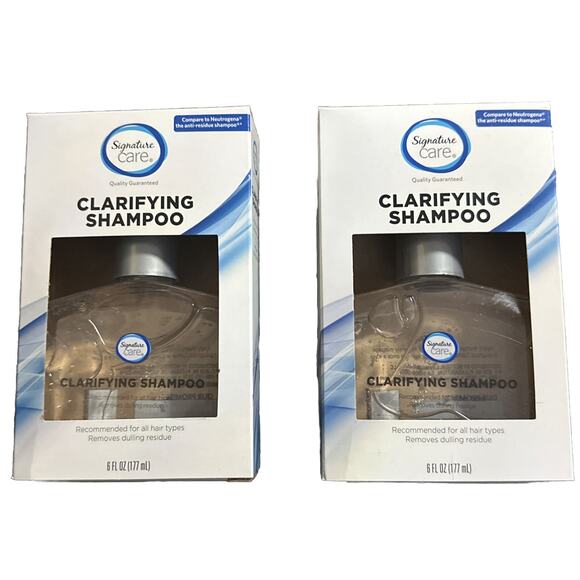 2 x 6fl Oz Signature Care Clarifying Shampoo Compare To Neutrogena Anti Residue - Picture 2 of 6
